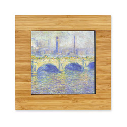 Waterloo Bridge by Claude Monet Bamboo Trivet with Ceramic Tile Insert