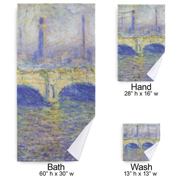 Waterloo Bridge by Claude Monet Bath Towel Sets - 3-piece - Approval