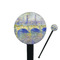 Waterloo Bridge by Claude Monet 7" Round Plastic Stir Sticks - Black - Single Sided