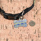 Waterloo Bridge by Claude Monet Bone Shaped Dog ID Tag - Small - In Context