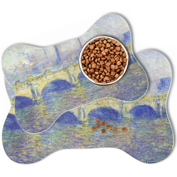 Waterloo Bridge by Claude Monet Bone Shaped Dog Mats - MAIN