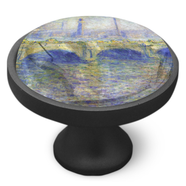 Waterloo Bridge by Claude Monet Cabinet Knob - Black - Side
