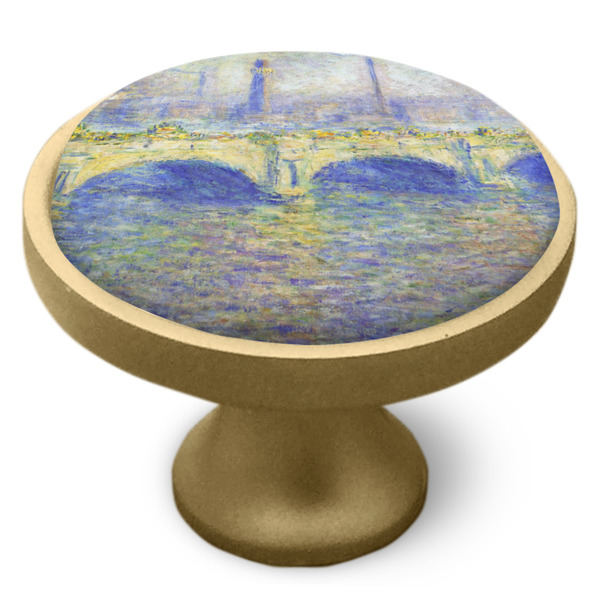 Waterloo Bridge by Claude Monet Cabinet Knob - Gold - Side