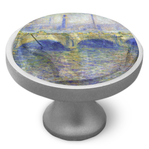 Waterloo Bridge by Claude Monet Cabinet Knob - Nickel - Side