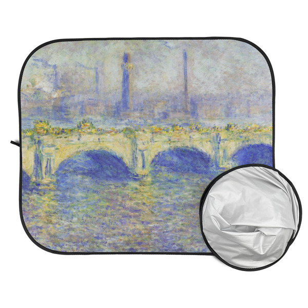 Waterloo Bridge by Claude Monet Car Sun Shades - FOLDED & UNFOLDED
