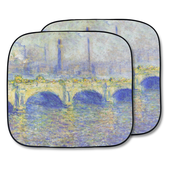 Custom Waterloo Bridge by Claude Monet Car Sun Shade - Two Piece