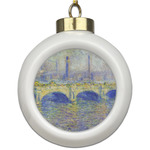 Waterloo Bridge by Claude Monet Ceramic Ball Ornament