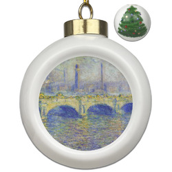 Waterloo Bridge by Claude Monet Ceramic Ball Ornament - Christmas Tree
