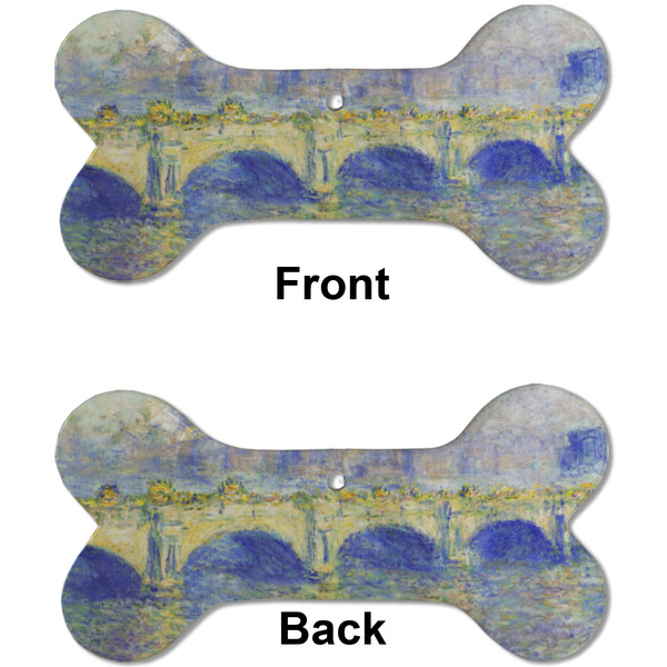 Waterloo Bridge by Claude Monet Ceramic Flat Ornament - Bone Front & Back (APPROVAL)