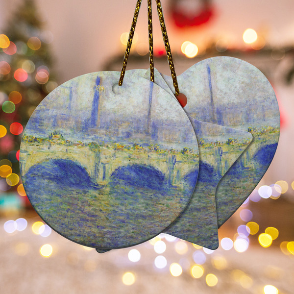 Custom Waterloo Bridge by Claude Monet Ceramic Ornament