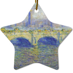 Waterloo Bridge by Claude Monet Star Ceramic Ornament