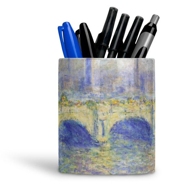 Custom Waterloo Bridge by Claude Monet Ceramic Pen Holder