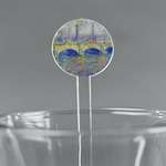 Waterloo Bridge by Claude Monet 5.5" Round Plastic Stir Sticks - Clear