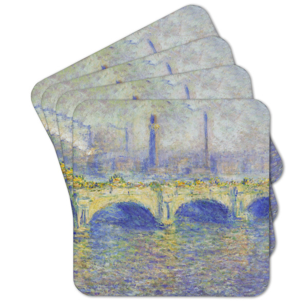 Custom Waterloo Bridge by Claude Monet Cork Coaster - Set of 4