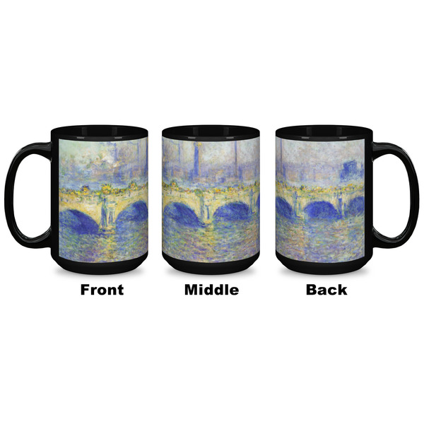 Waterloo Bridge by Claude Monet Coffee Mug - 15 oz - Black APPROVAL