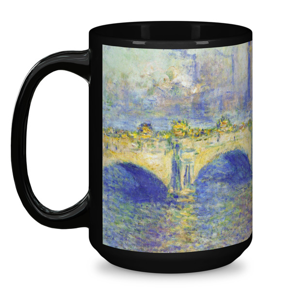 Waterloo Bridge by Claude Monet Coffee Mug - 15 oz - Black