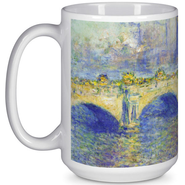 Custom Waterloo Bridge by Claude Monet 15 Oz Coffee Mug - White