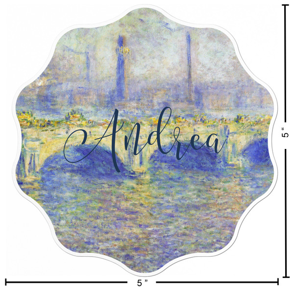 Waterloo Bridge by Claude Monet Custom Shape Iron On Patches - L - APPROVAL