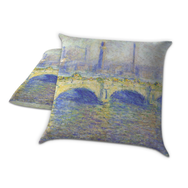 Waterloo Bridge by Claude Monet Decorative Pillow Case - TWO