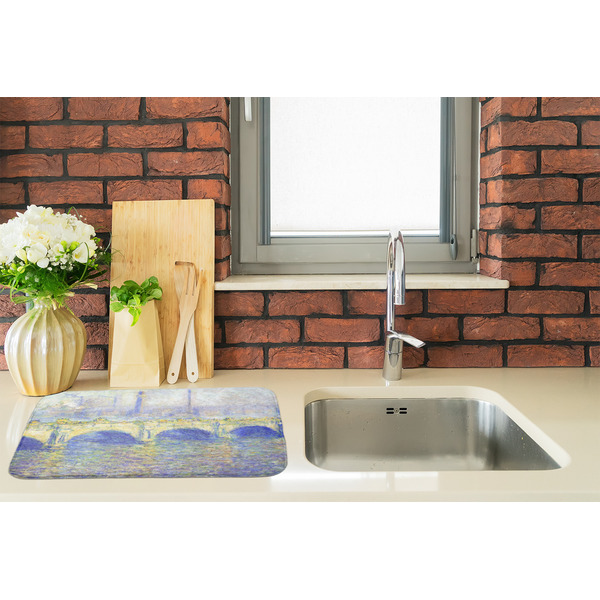 Waterloo Bridge by Claude Monet Dish Drying Mat - LIFESTYLE 2