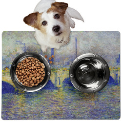 Waterloo Bridge by Claude Monet Dog Food Mat - Medium