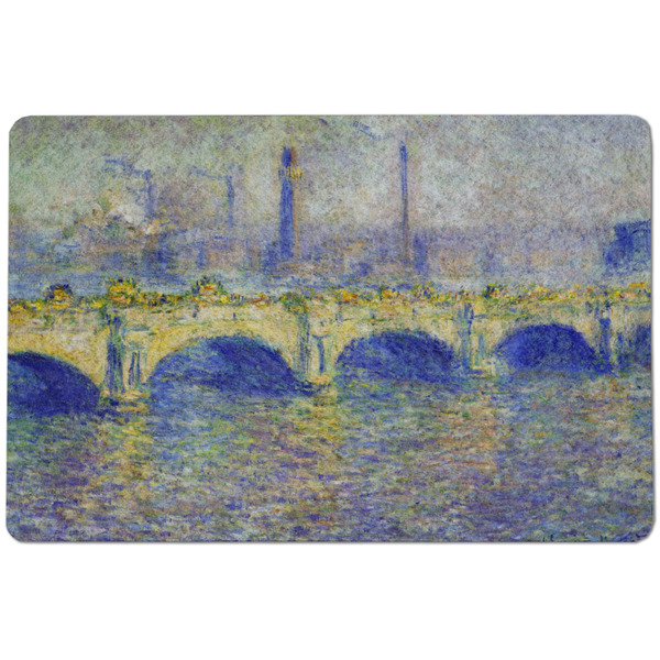Custom Waterloo Bridge by Claude Monet Dog Food Mat