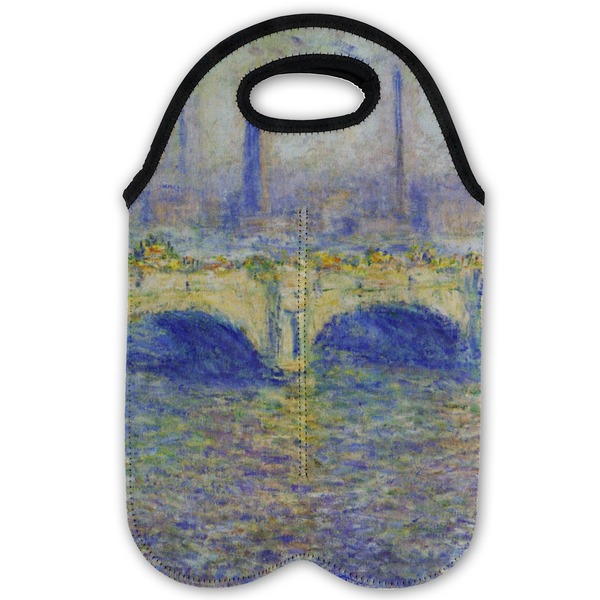 Waterloo Bridge by Claude Monet Double Wine Tote - Flat (new)