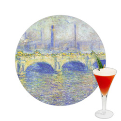 Waterloo Bridge by Claude Monet Printed Drink Topper -  2.5"