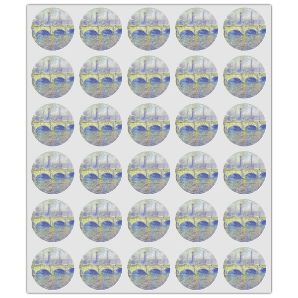 Waterloo Bridge by Claude Monet Drink Topper - XSmall - Set of 30
