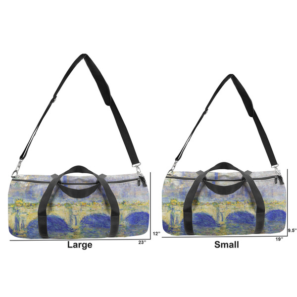 Waterloo Bridge by Claude Monet Duffle Bag Small and Large