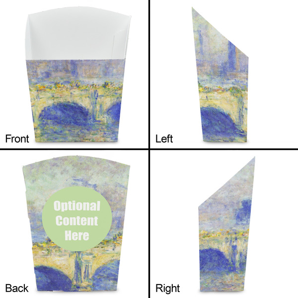 Waterloo Bridge by Claude Monet French Fry Favor Box - Front & Back View