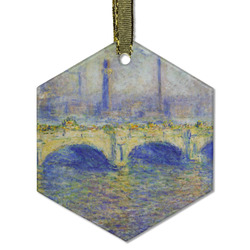 Waterloo Bridge by Claude Monet Flat Glass Ornament - Hexagon