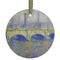 Waterloo Bridge by Claude Monet Frosted Glass Ornament - Round
