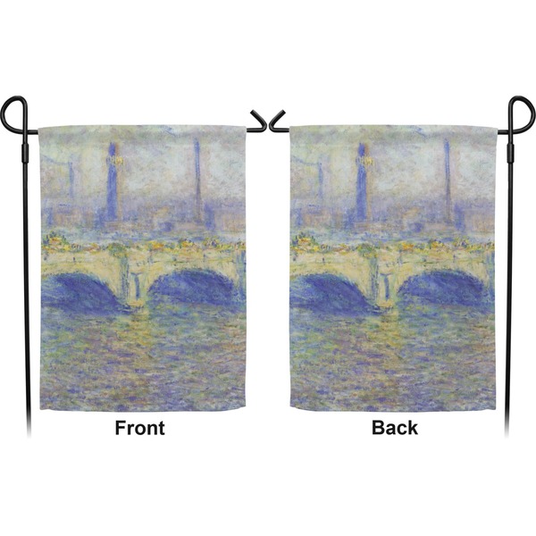 Waterloo Bridge by Claude Monet Garden Flag - Double Sided Front and Back