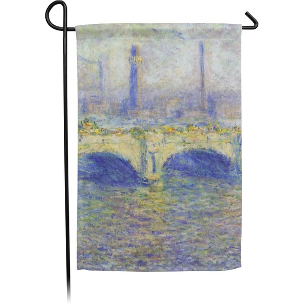 Custom Waterloo Bridge by Claude Monet Small Garden Flag - Double Sided