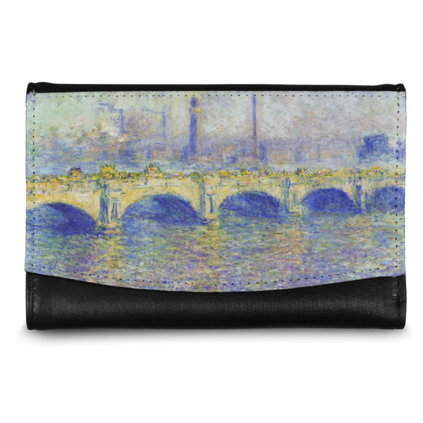 Custom Waterloo Bridge by Claude Monet Genuine Leather Women's Wallet - Small