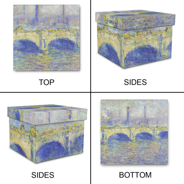 Waterloo Bridge by Claude Monet Gift Boxes with Lid - Canvas Wrapped - Large - Approval