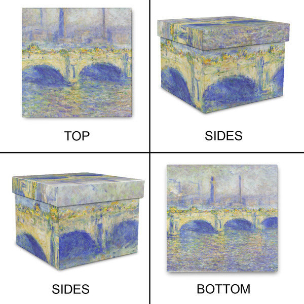 Waterloo Bridge by Claude Monet Gift Boxes with Lid - Canvas Wrapped - X-Large - Approval