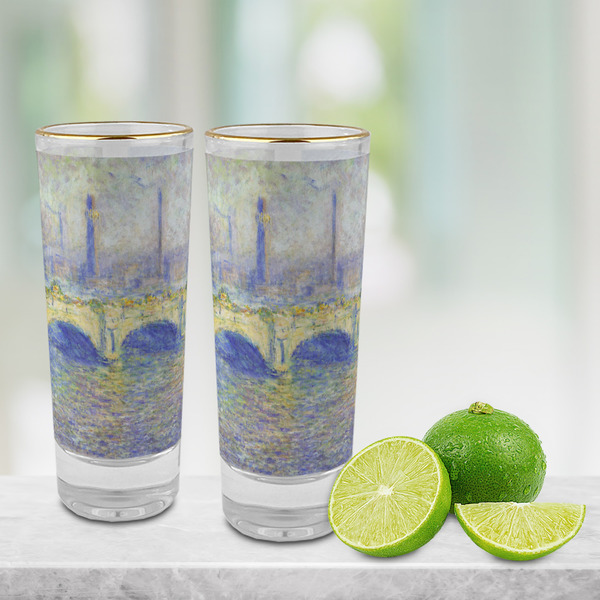 Waterloo Bridge by Claude Monet Glass Shot Glass - 2 oz - LIFESTYLE