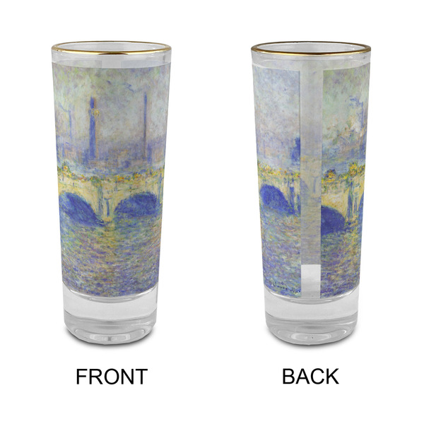 Waterloo Bridge by Claude Monet Glass Shot Glass - 2 oz - Single - APPROVAL