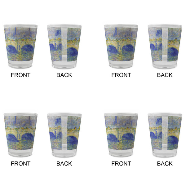 Waterloo Bridge by Claude Monet Glass Shot Glass - Standard - Set of 4 - APPROVAL