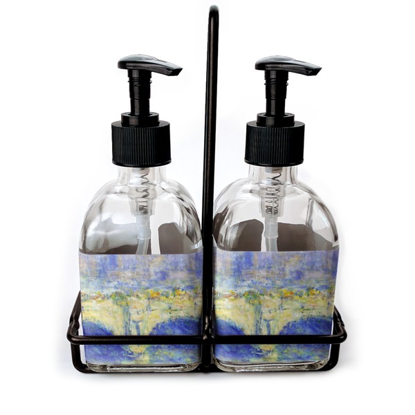 Custom Waterloo Bridge by Claude Monet Glass Soap & Lotion Bottles