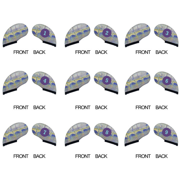 Waterloo Bridge by Claude Monet Golf Club Covers - APPROVAL (set of 9)
