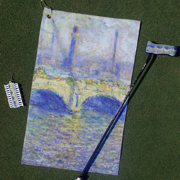 Custom Waterloo Bridge by Claude Monet Golf Towel Gift Set