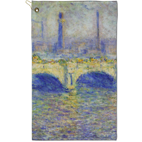 Custom Waterloo Bridge by Claude Monet Golf Towel - Poly-Cotton Blend - Small