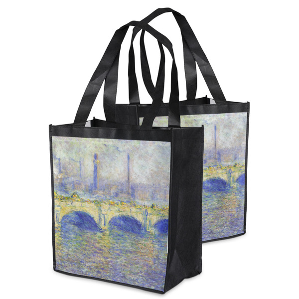 Waterloo Bridge by Claude Monet Grocery Bag - MAIN