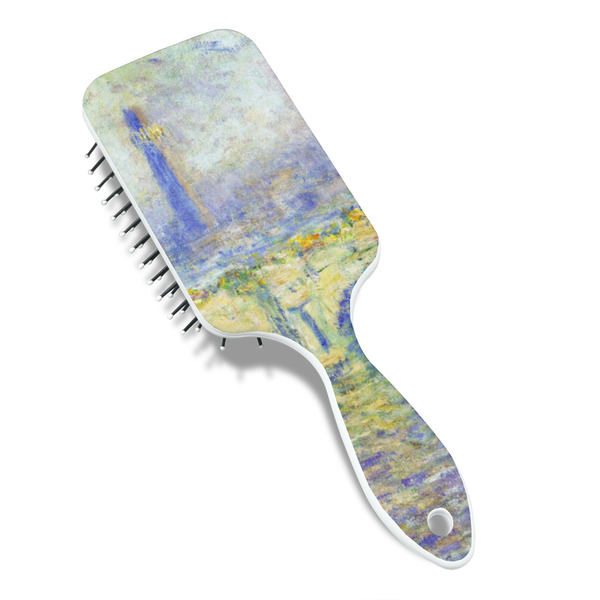 Waterloo Bridge by Claude Monet Hair Brush - Angle View