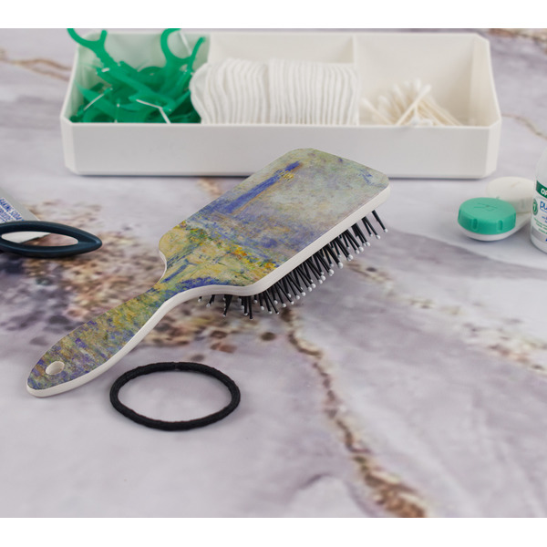 Waterloo Bridge by Claude Monet Hair Brush - In Bathroom