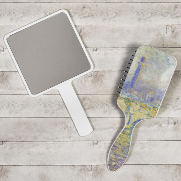 Waterloo Bridge by Claude Monet Hair Brush - In Context