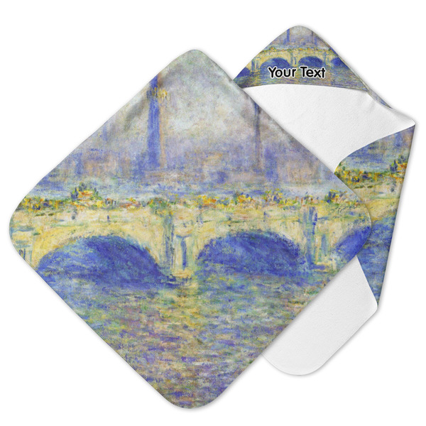 Custom Waterloo Bridge by Claude Monet Hooded Baby Towel